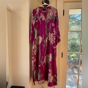Natori Magenta Floral Kaftan Size M